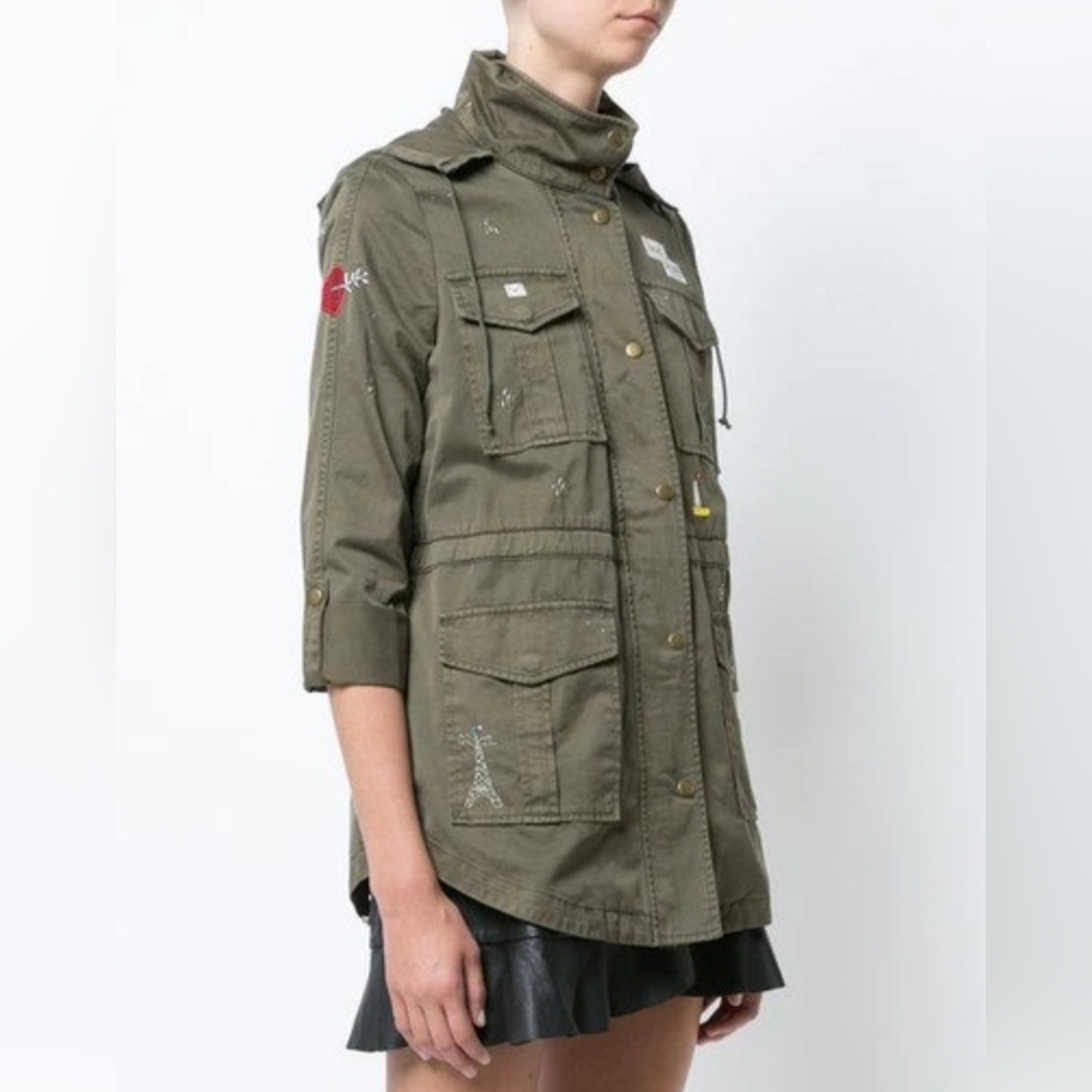 Joie Iban Patchwork Cotton Utility Jacket - image 1
